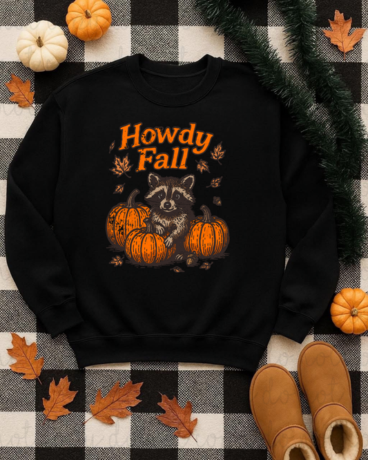 Howdy Fall Raccoon DTF Transfer