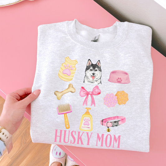 Husky Mom Pink Collage DTF Transfer