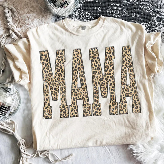 Leopard Varsity Mama DTF Transfer