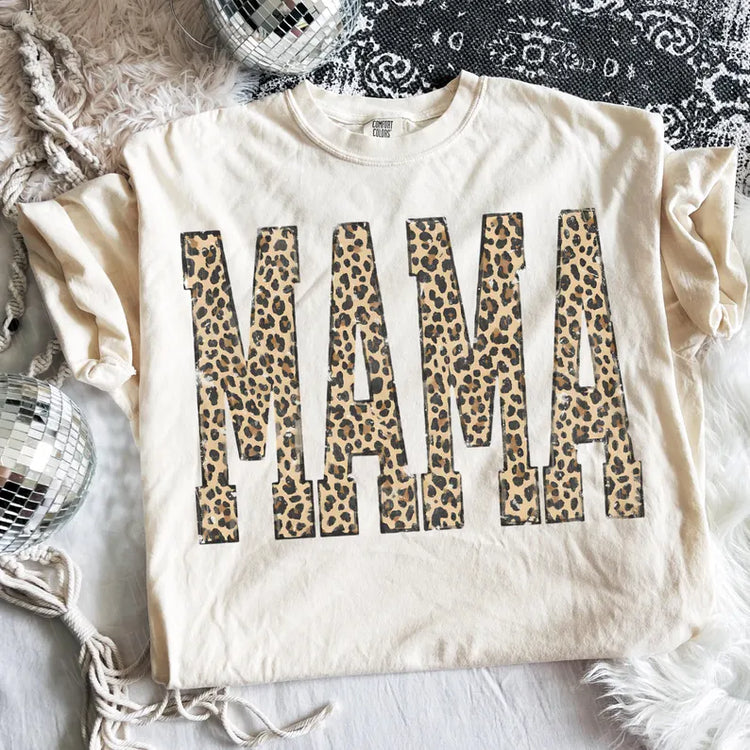 Leopard Varsity Mama DTF Transfer