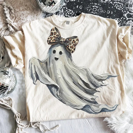 Painted Leopard Halloween Ghost DTF Transfer