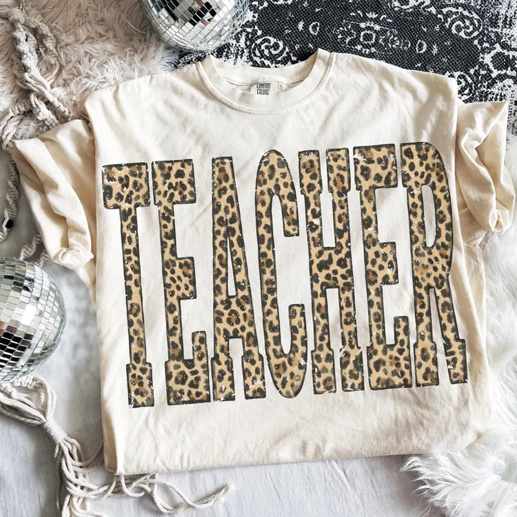 Leopard Varsity Teacher DTF Transfer