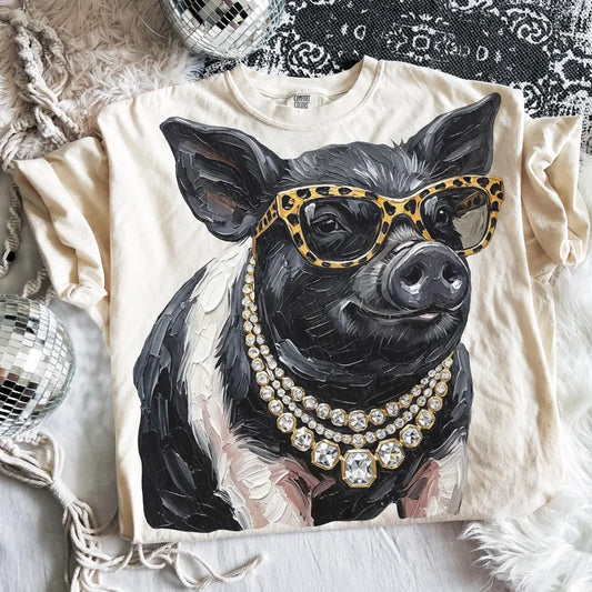 Preppy Hog/Pig DTF Transfer