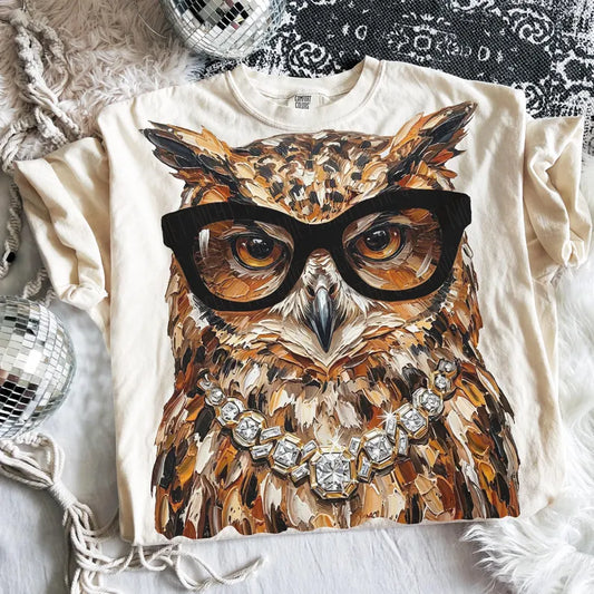 Preppy Owl DTF Transfer
