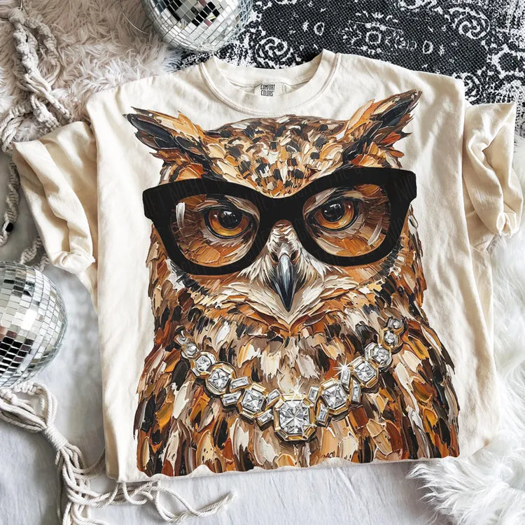 Preppy Owl DTF Transfer
