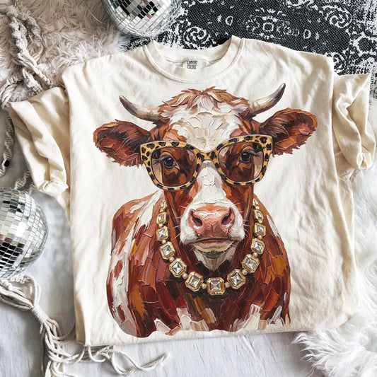 Preppy Cow DTF Transfer