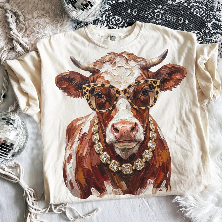 Preppy Cow DTF Transfer