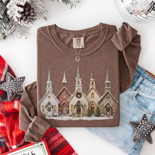 Church for Christmas Vintage Christmas DTF Transfer
