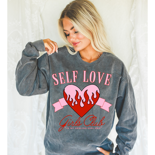 Self Love Girls Club Valentine's DTF Transfer