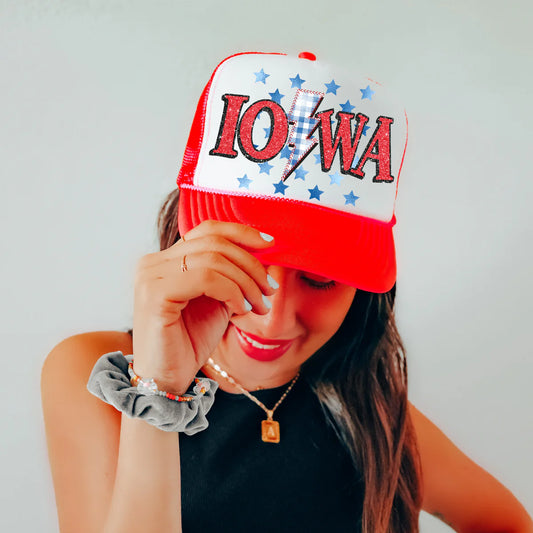 Retro Patriotic Iowa DTF Transfer