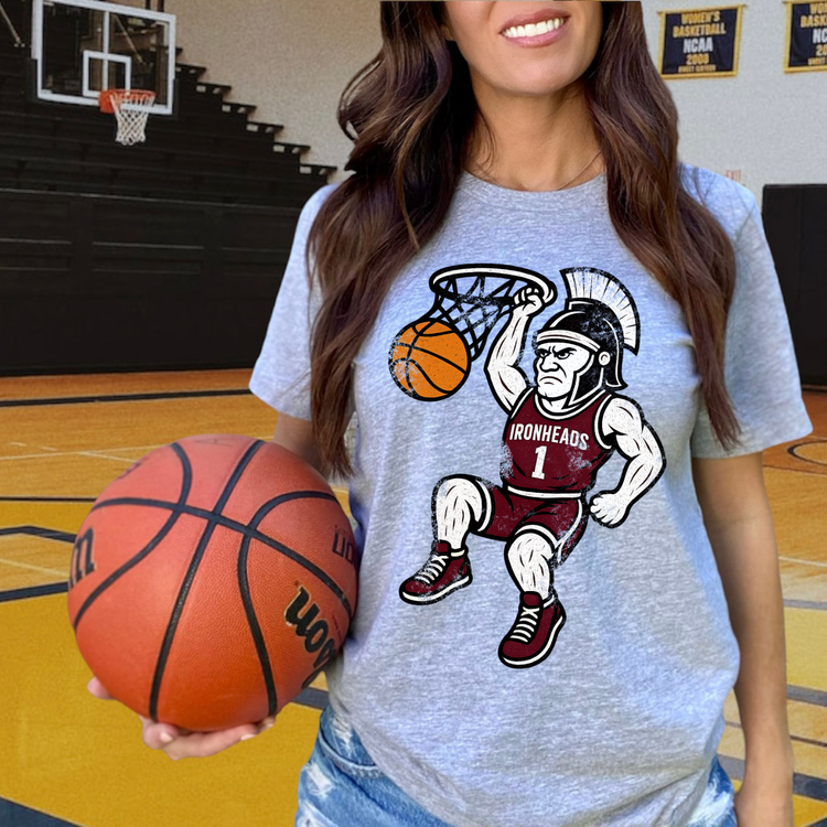 Ironheads Maroon White DTF Transfer