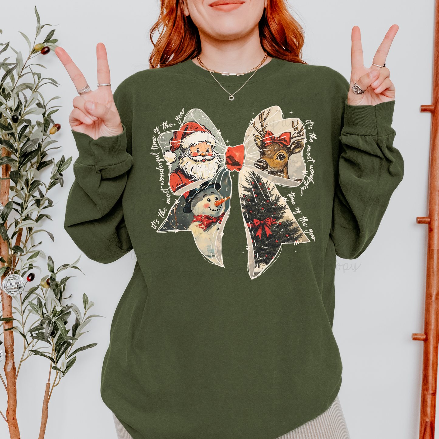 It's The Most Wonderful Time Of The Year Bow DTF Transfer