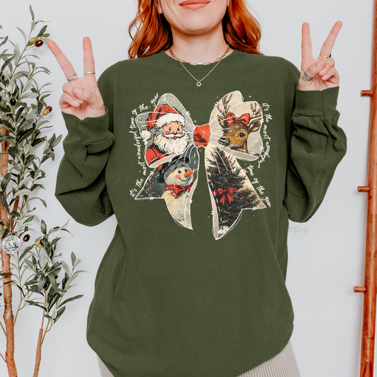 It's The Most Wonderful Time Of The Year Bow DTF Transfer