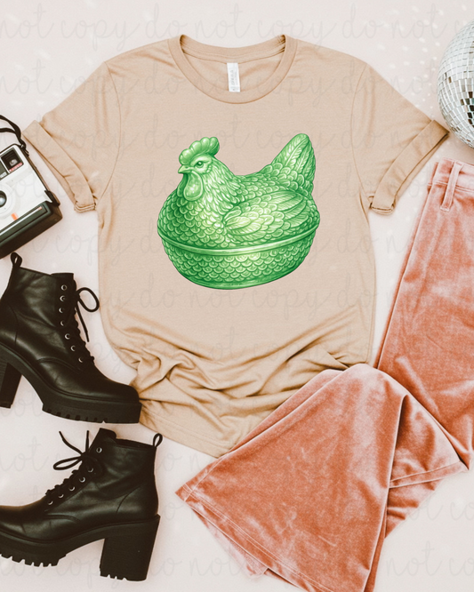 Jadeite Hen DTF Transfer