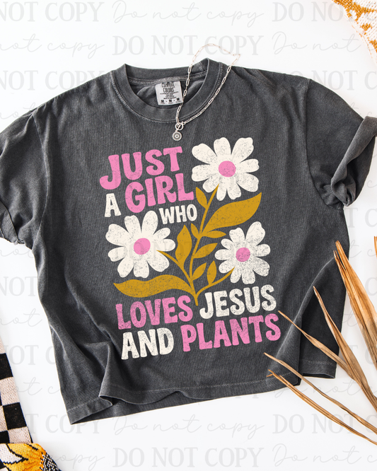 Jesus And Plants White DTF Transfer