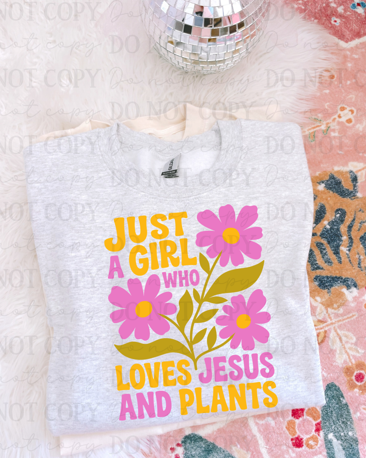 Jesus And Plants DTF Transfer
