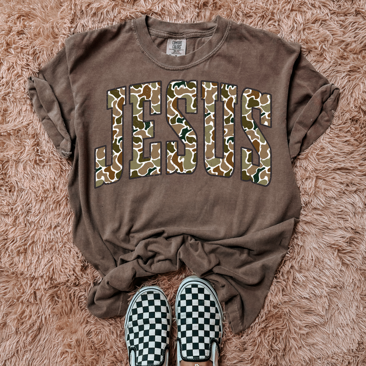 Camo Jesus DTF Transfer