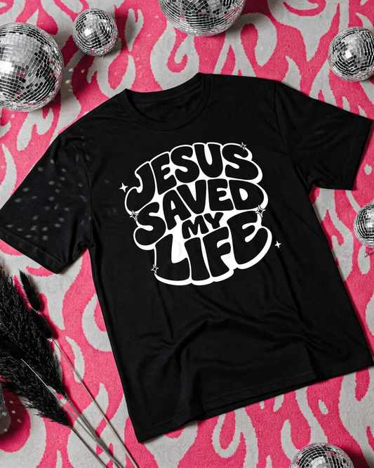Jesus Saved My Life (White) DTF Transfer