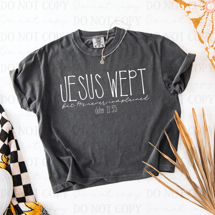 She Wept (White) DTF Transfer