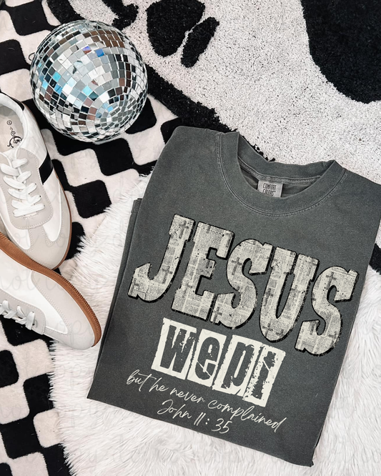 Jesus Wept (White) DTF Transfer