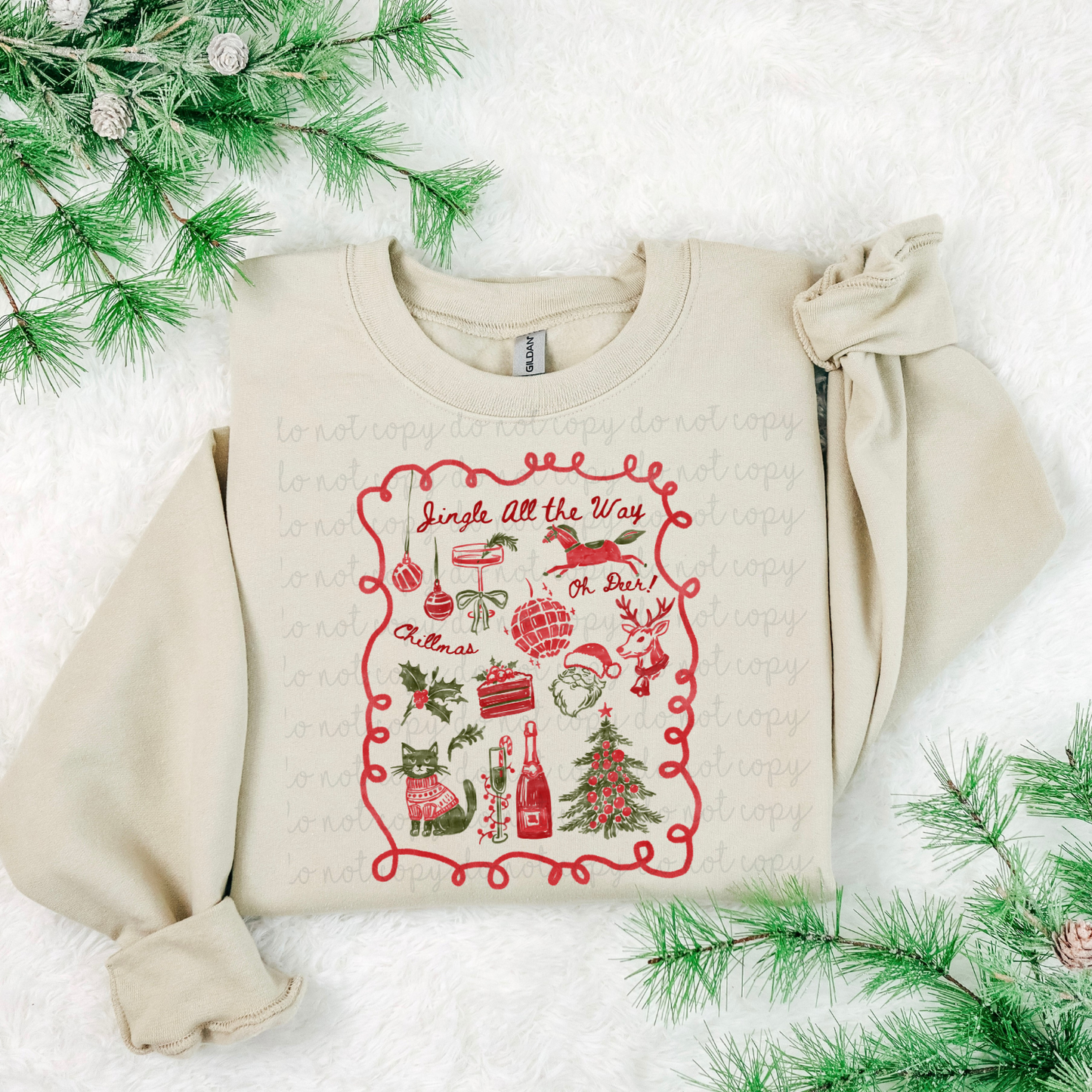 Jingle All The Way DTF Transfer