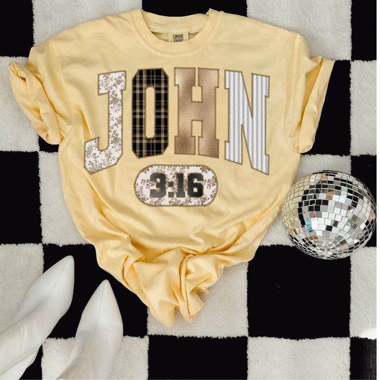 John 3:16 Faith Clear Film Screen Print Transfer