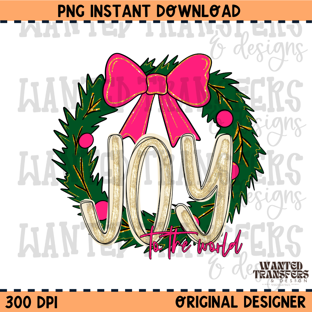 Joy To The World PNG Digital Download