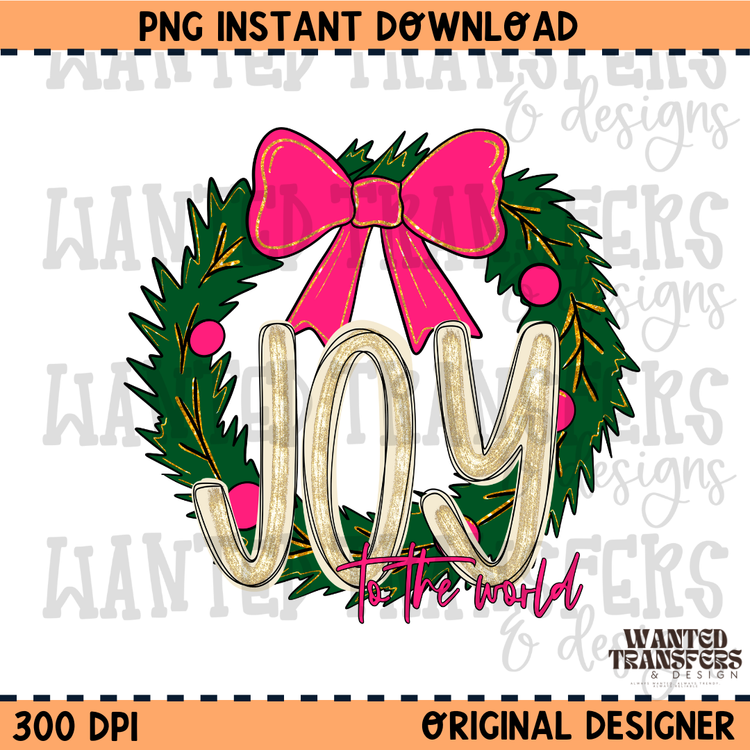 Joy To The World PNG Digital Download