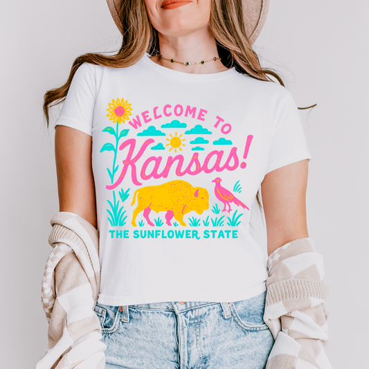 Neon Welcome To Kansas DTF Transfer
