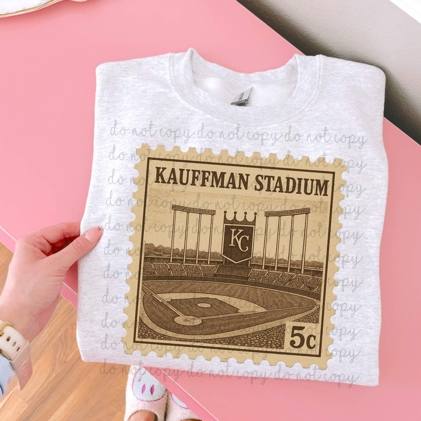 Vintage Stamp Kauffman Stadium DTF Transfer