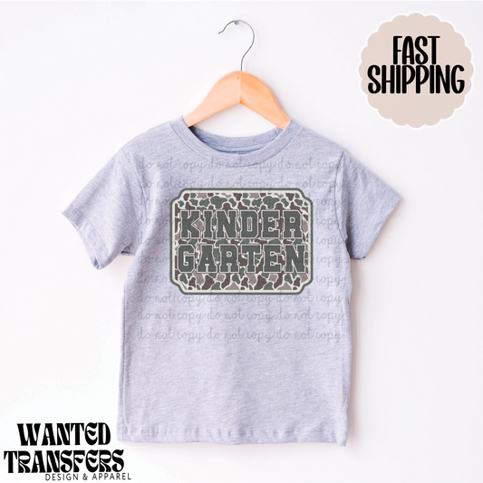 Kindergarten Camo DTF Transfers