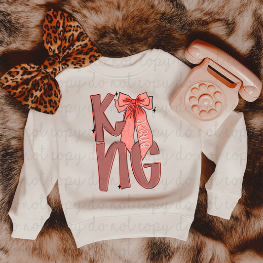 King With Bow DTF Transfer