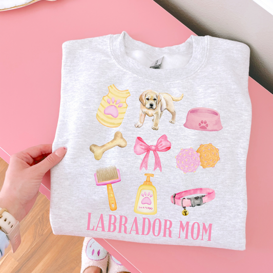 Labrador Mom Pink Collage DTF Transfer