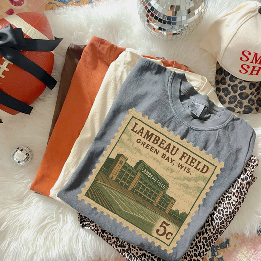 Vintage Stamp Lambeau Field DTF Transfer