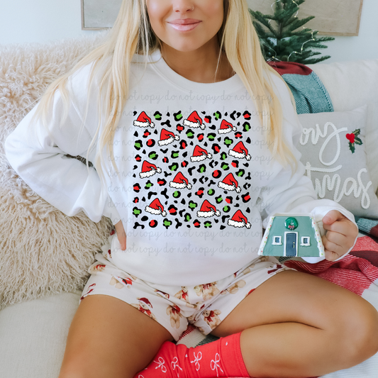 Leopard Print Grinch DTF Transfer
