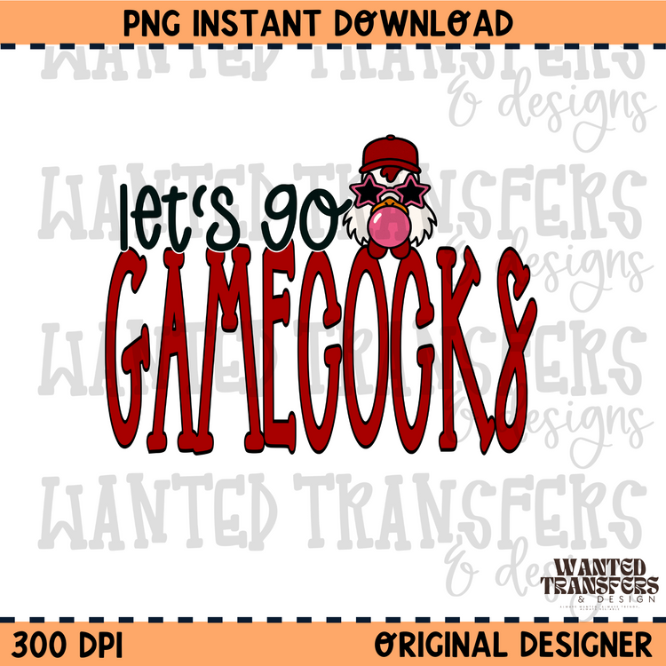 Let's Go Gamecocks PNG Digital Download
