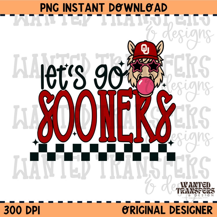 Let's Go Sooners PNG Digital Download