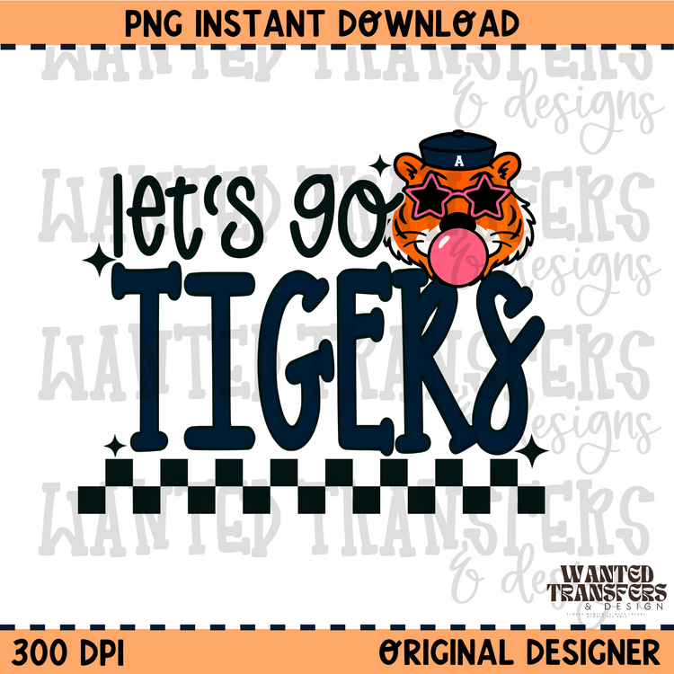 Let's Go Tigers PNG Digital Download