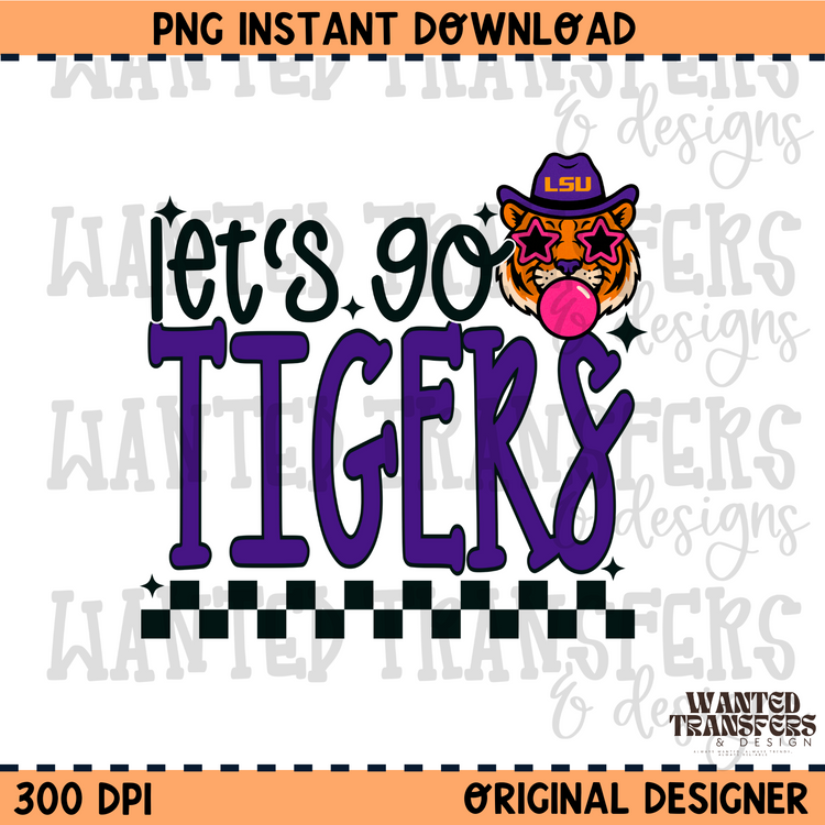 Let's Go Tigers PNG Digital Download