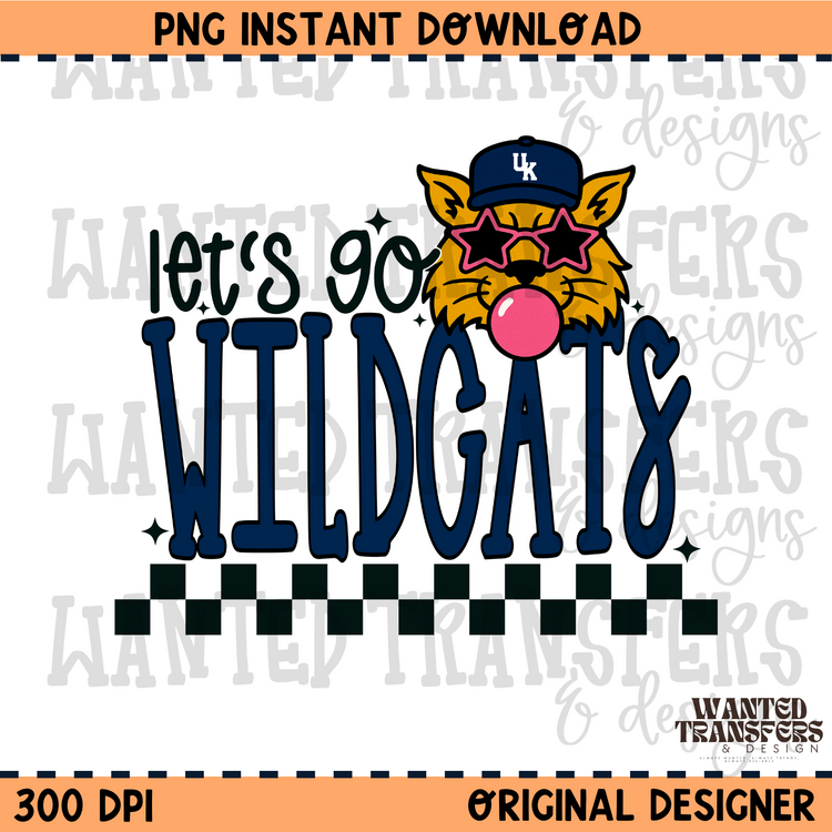Let's Go Wildcats PNG Digital Download