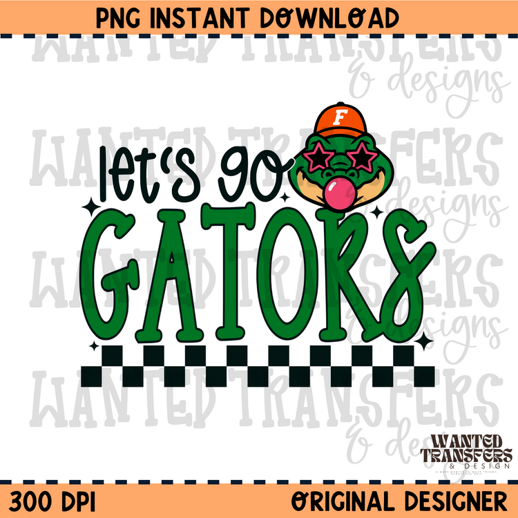 Let's Go Gators PNG Digital Download