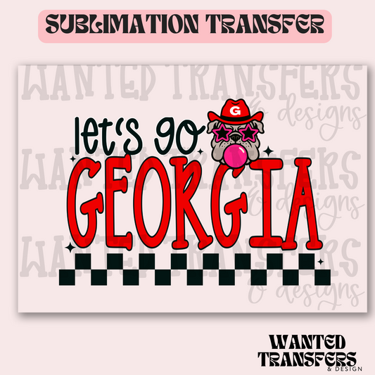 Let's Go Georgia Exclusive Sublimation Transfer