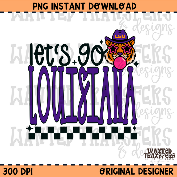 Let's Go Louisiana PNG Digital Download
