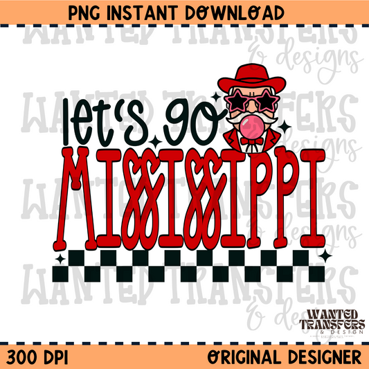 Let's Go Mississippi PNG Digital Download