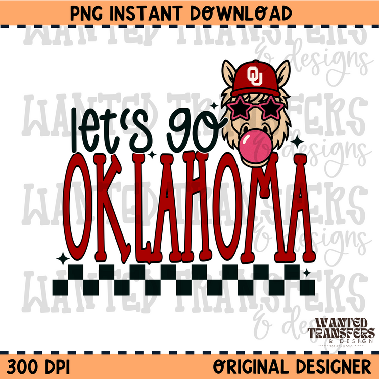 Let's Go Oklahoma PNG Digital Download