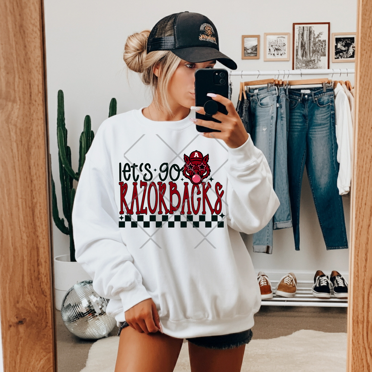 Let's Go Razorbacks DTF Transfers