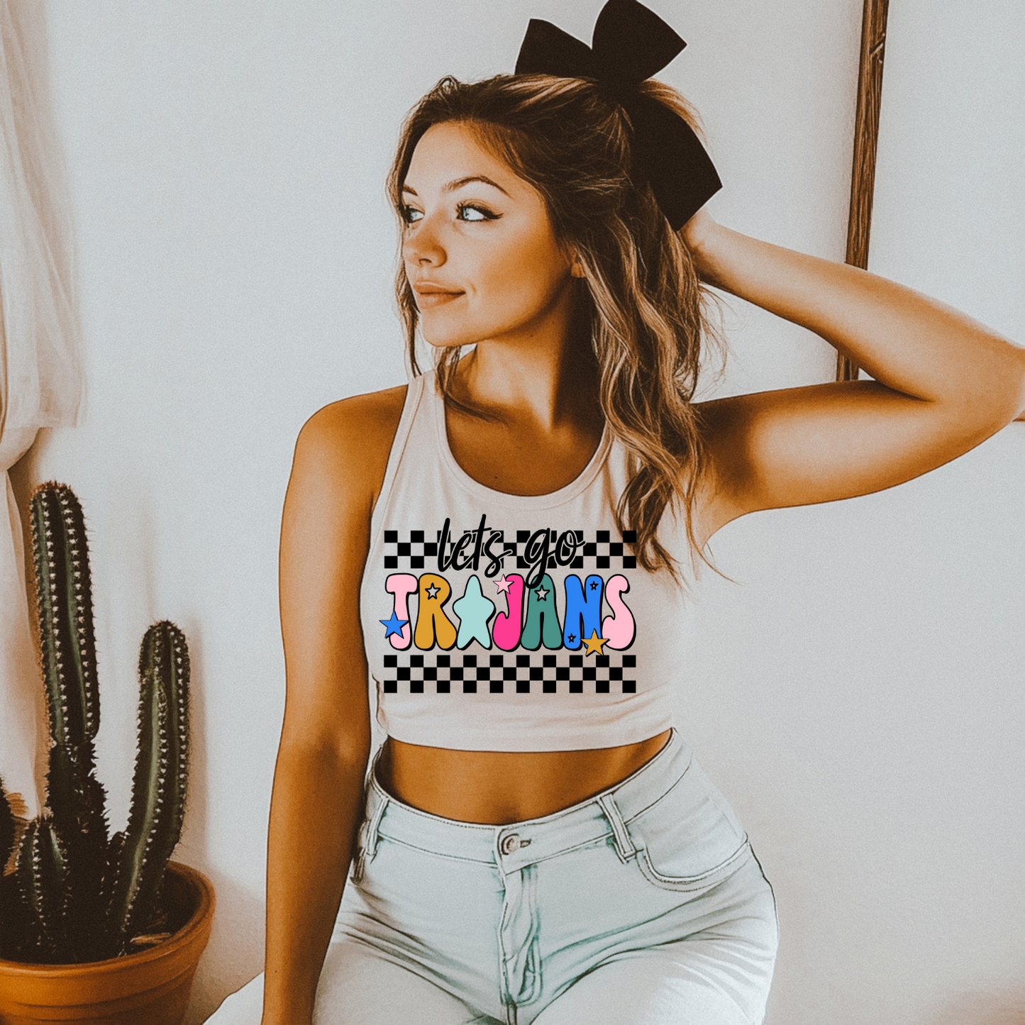 Let's Go Trojans DTF Transfer