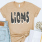 Lions Retro Distressed School Spirit DTF Transfer