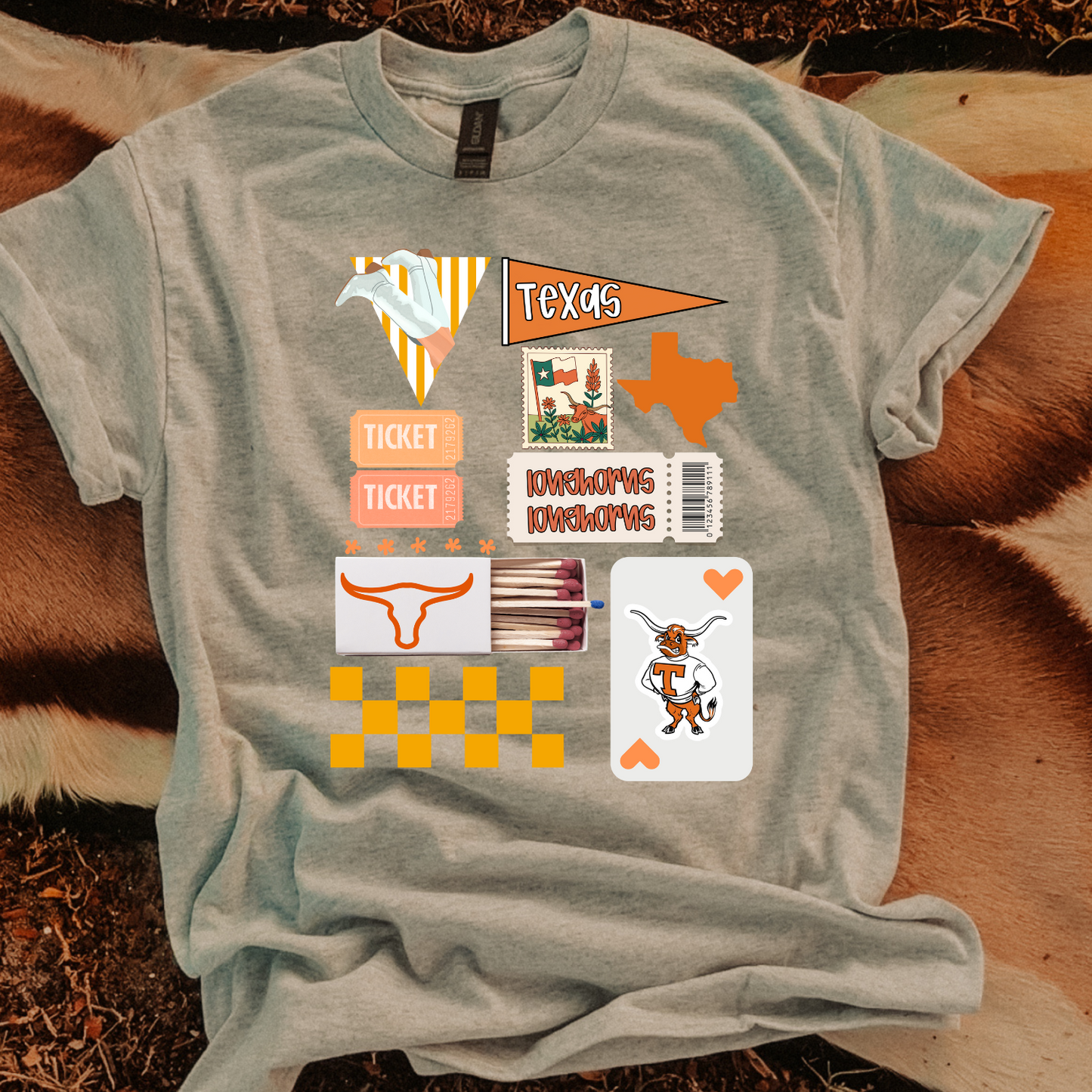 Longhorns Matchbox DTF Transfers