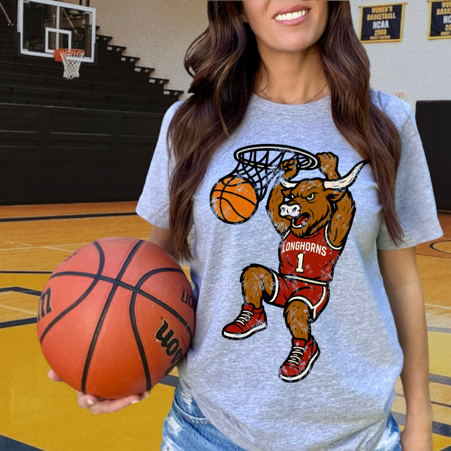 Longhorns Red White DTF Transfer